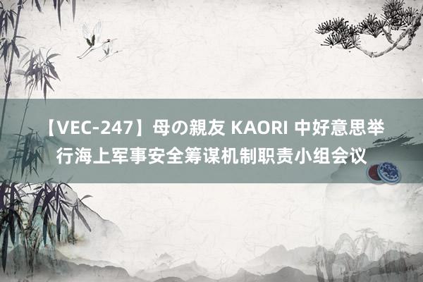 【VEC-247】母の親友 KAORI 中好意思举行海上军事安全筹谋机制职责小组会议